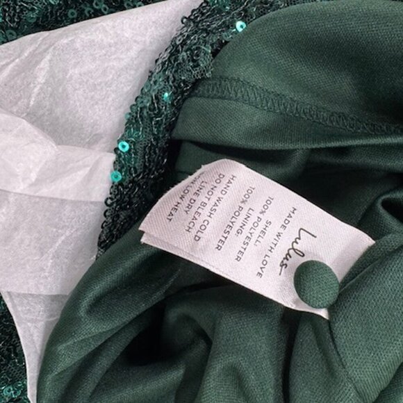 NWT Lulus Hilaria Emerald Green Sequin Bodycon Mini Dress - Picture 9 of 9